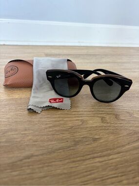 Ray-Ban Black Sunglasses with Brown Interior Trim